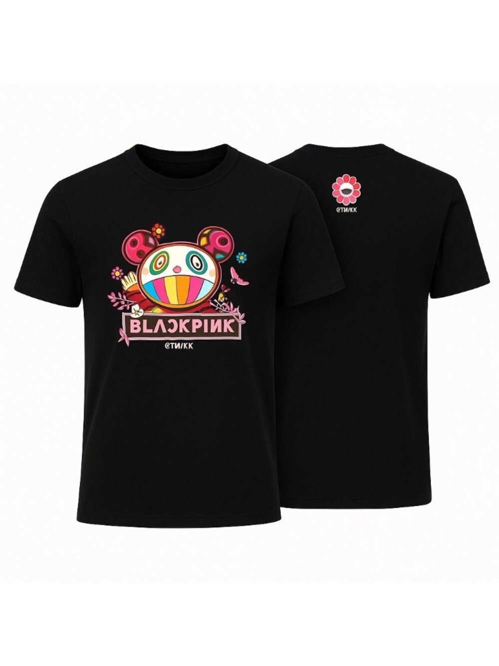 BLACKPINK Unisex X Takashi Murakami Panda 2 Tee T-Shirt in Black